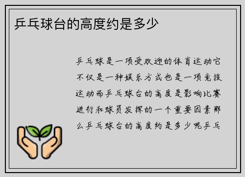 乒乓球台的高度约是多少